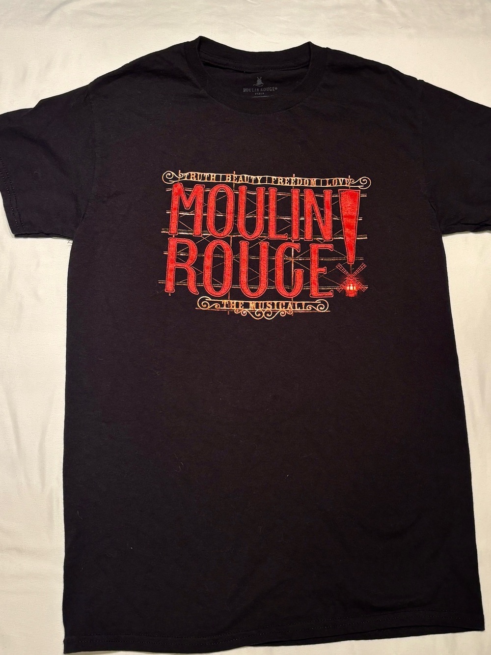 Moulin Rouge! Black Graphic Crewneck T‑Shirt-Small